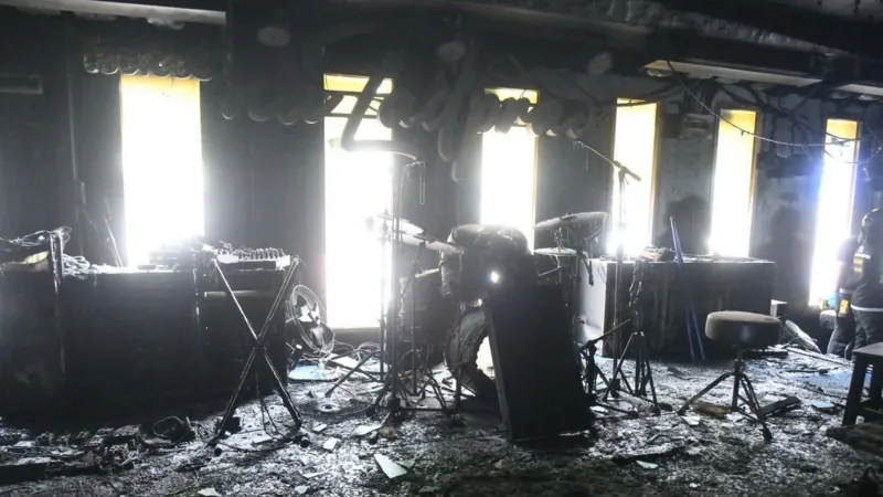 There was no way to get out': Witnesses describe how deadly inferno swept through Bangkok bar
